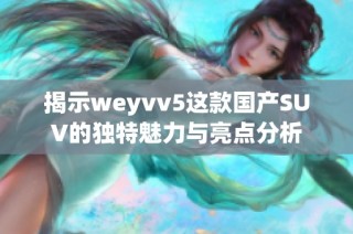 揭示weyvv5這款國產(chǎn)SUV的獨(dú)特魅力與亮點(diǎn)分析