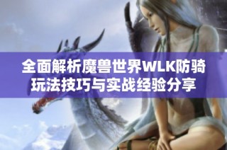 全面解析魔獸世界WLK防騎玩法技巧與實戰(zhàn)經(jīng)驗分享