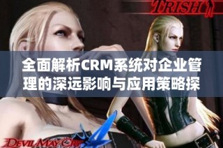 全面解析CRM系統(tǒng)對企業(yè)管理的深遠影響與應(yīng)用策略探討