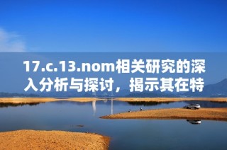 17.c.13.nom相關(guān)研究的深入分析與探討，揭示其在特定領(lǐng)域的重要性與應(yīng)用潛力