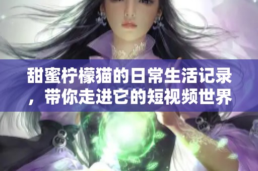 甜蜜檸檬貓的日常生活記錄，帶你走進(jìn)它的短視頻世界