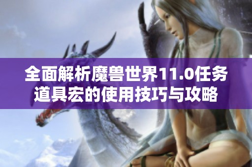 全面解析魔獸世界11.0任務道具宏的使用技巧與攻略