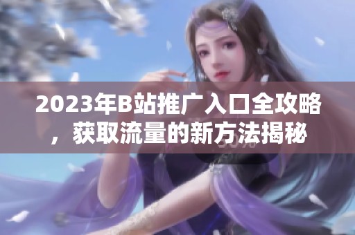 2023年B站推廣入口全攻略，獲取流量的新方法揭秘