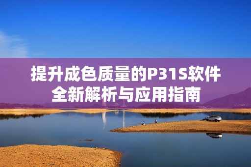 提升成色質量的P31S軟件全新解析與應用指南