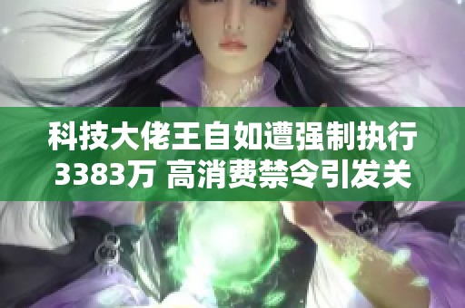 科技大佬王自如遭強制執(zhí)行3383萬 高消費禁令引發(fā)關注
