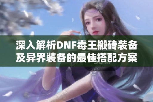 深入解析DNF毒王搬磚裝備及異界裝備的最佳搭配方案