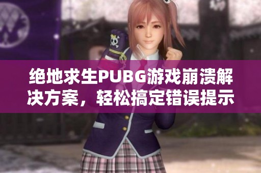 絕地求生PUBG游戲崩潰解決方案，輕松搞定錯誤提示問題