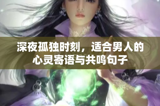 深夜孤獨時刻，適合男人的心靈寄語與共鳴句子