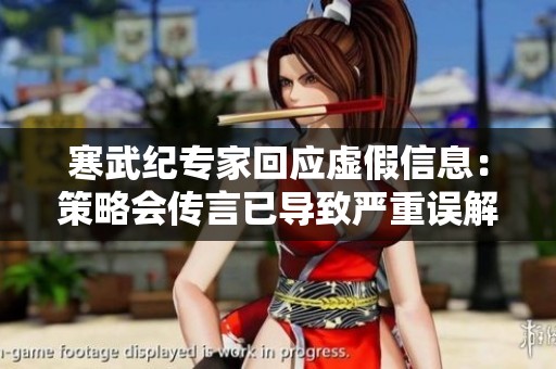 寒武紀(jì)專(zhuān)家回應(yīng)虛假信息：策略會(huì)傳言已導(dǎo)致嚴(yán)重誤解