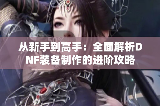 從新手到高手：全面解析DNF裝備制作的進(jìn)階攻略