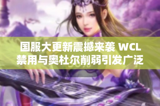 國服大更新震撼來襲 WCL禁用與奧杜爾削弱引發(fā)廣泛討論