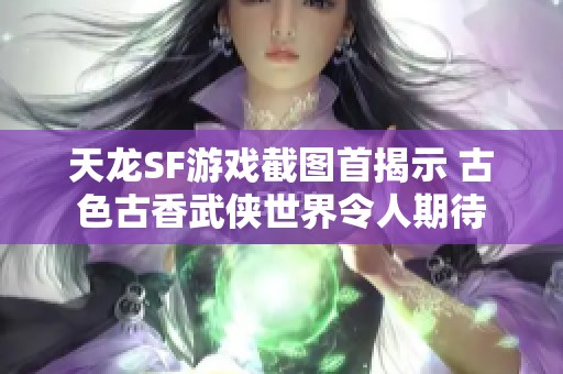 天龍SF游戲截圖首揭示 古色古香武俠世界令人期待