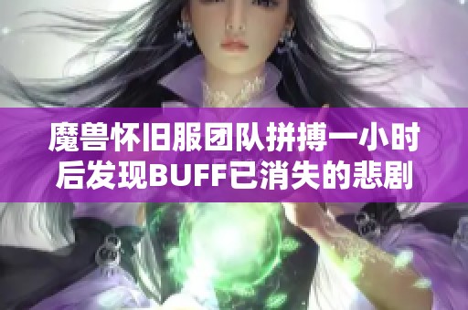 魔獸懷舊服團隊拼搏一小時后發(fā)現(xiàn)BUFF已消失的悲劇