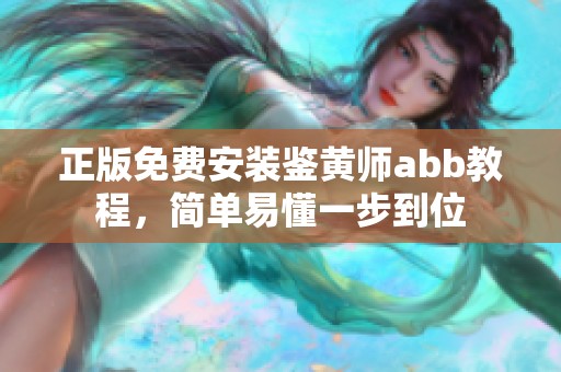 正版免費(fèi)安裝鑒黃師abb教程，簡單易懂一步到位