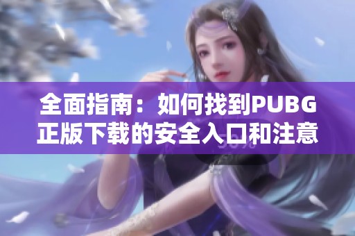全面指南：如何找到PUBG正版下載的安全入口和注意事項