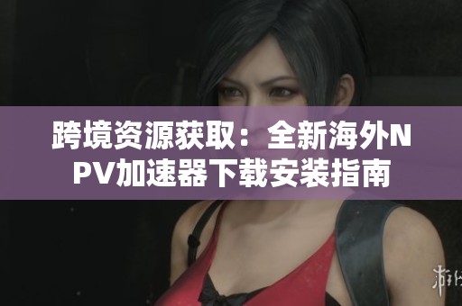 跨境資源獲?。喝潞Ｍ釴PV加速器下載安裝指南