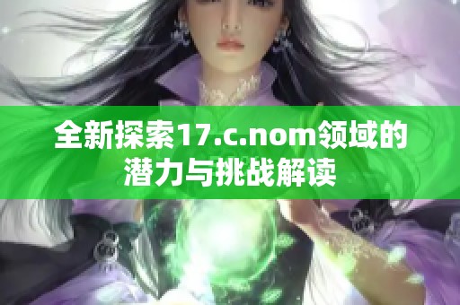 全新探索17.c.nom領(lǐng)域的潛力與挑戰(zhàn)解讀