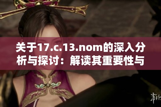 關(guān)于17.c.13.nom的深入分析與探討：解讀其重要性與影響力