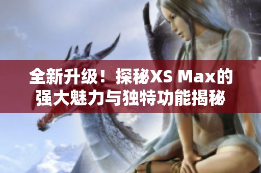 全新升級！探秘XS Max的強大魅力與獨特功能揭秘